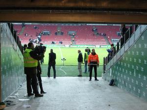 Ready in the tunnel at Parken