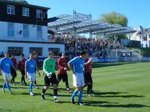 The teams emerge to an almost San Siro welcome